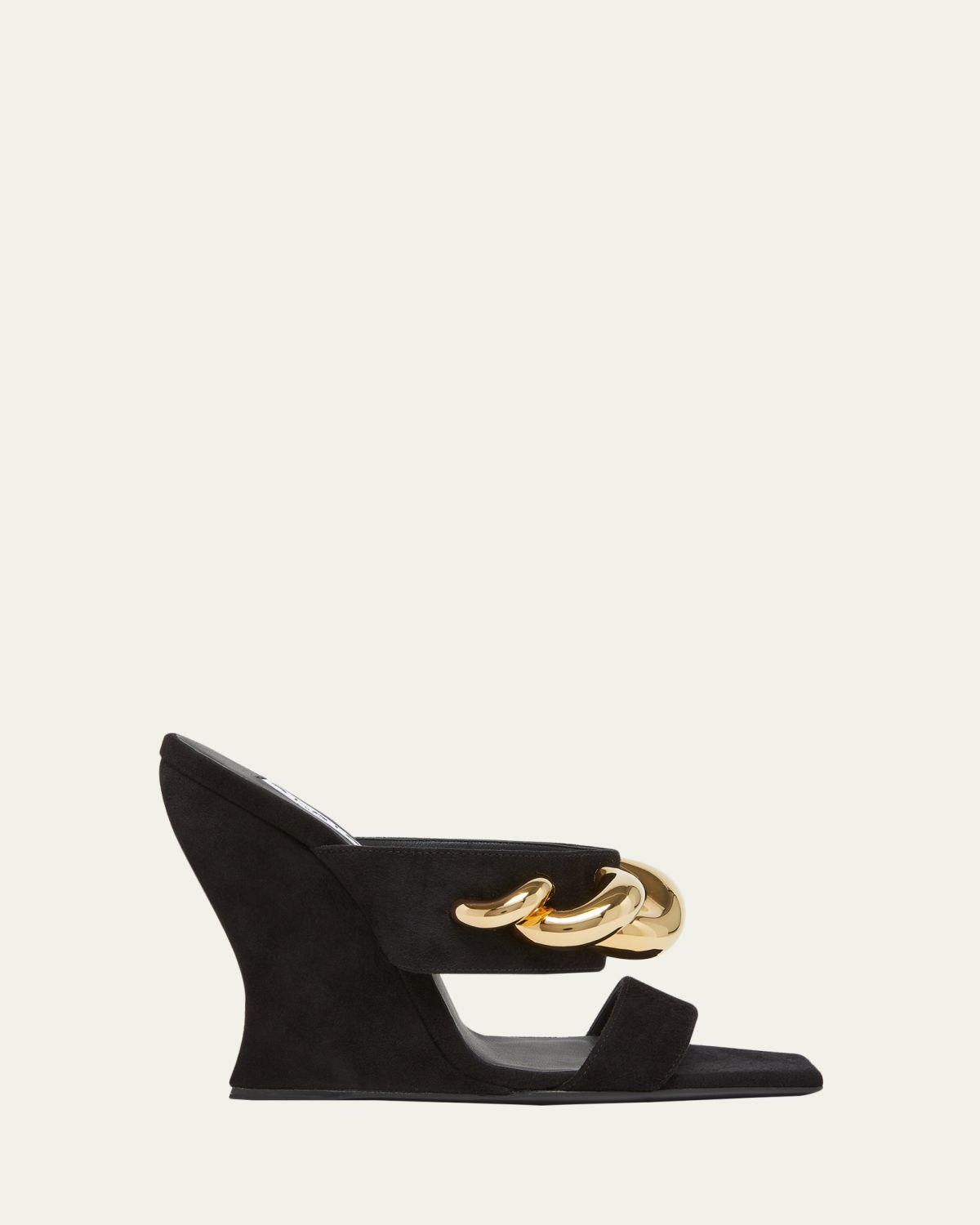ALAIA 110mm Jewel Suede Wedge Mules