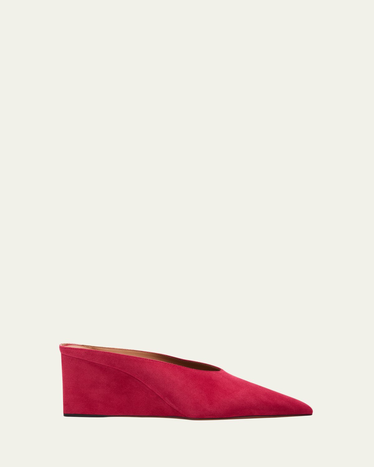 ALAIA 75mm Suede Wedge Mules
