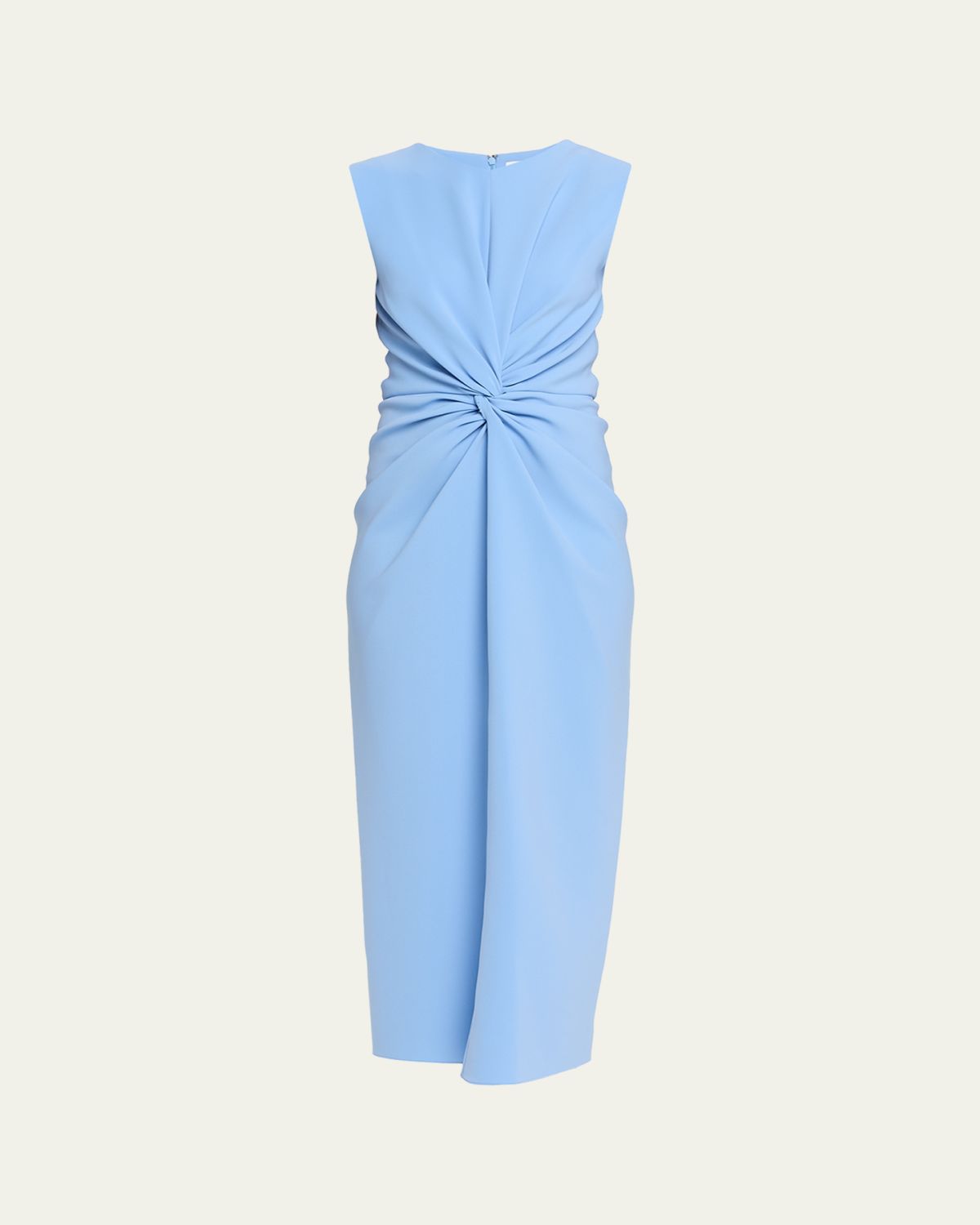 Prabal Gurung Sleeveless Twist-Front Bodycon Midi Dress