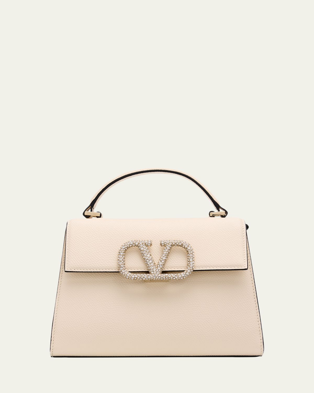 Valentino Garavani Vsling Small Leather Top-Handle Bag with Jewel VLogo