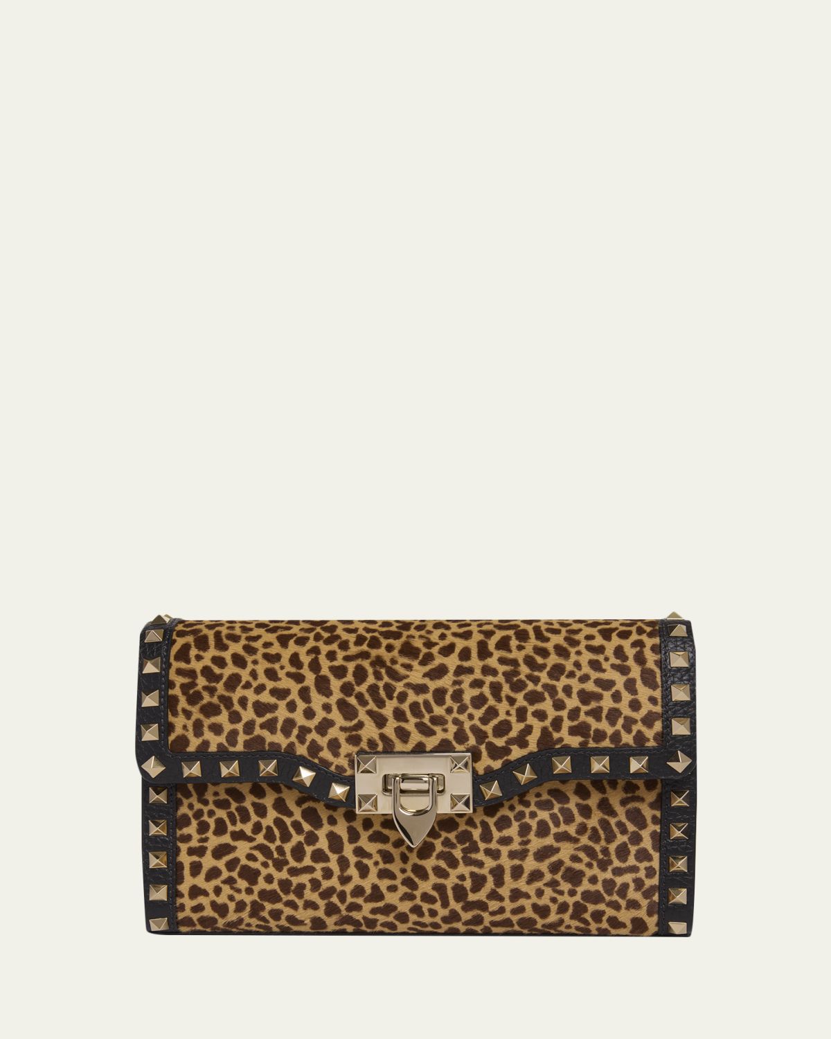Valentino Garavani Small Animal-Print Calf Hair Rockstud Shoulder Bag
