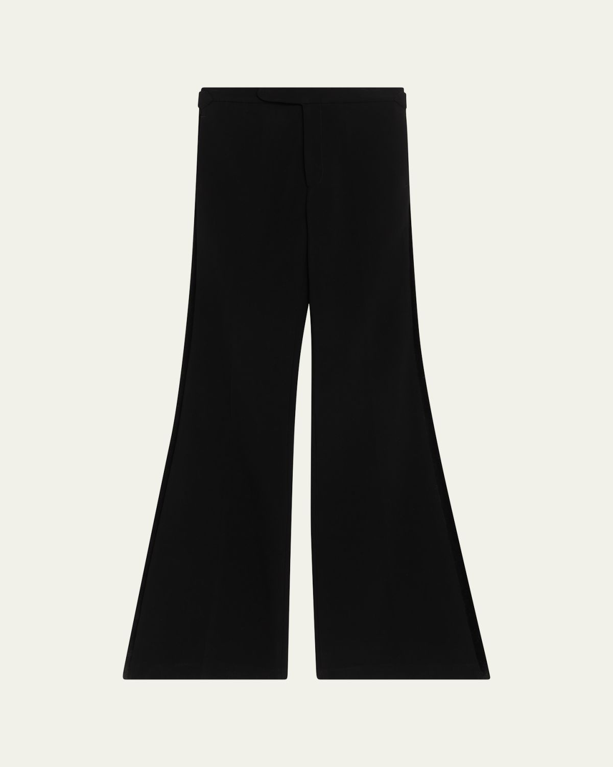 Sergio Hudson Velvet Stripe Crepe Trousers