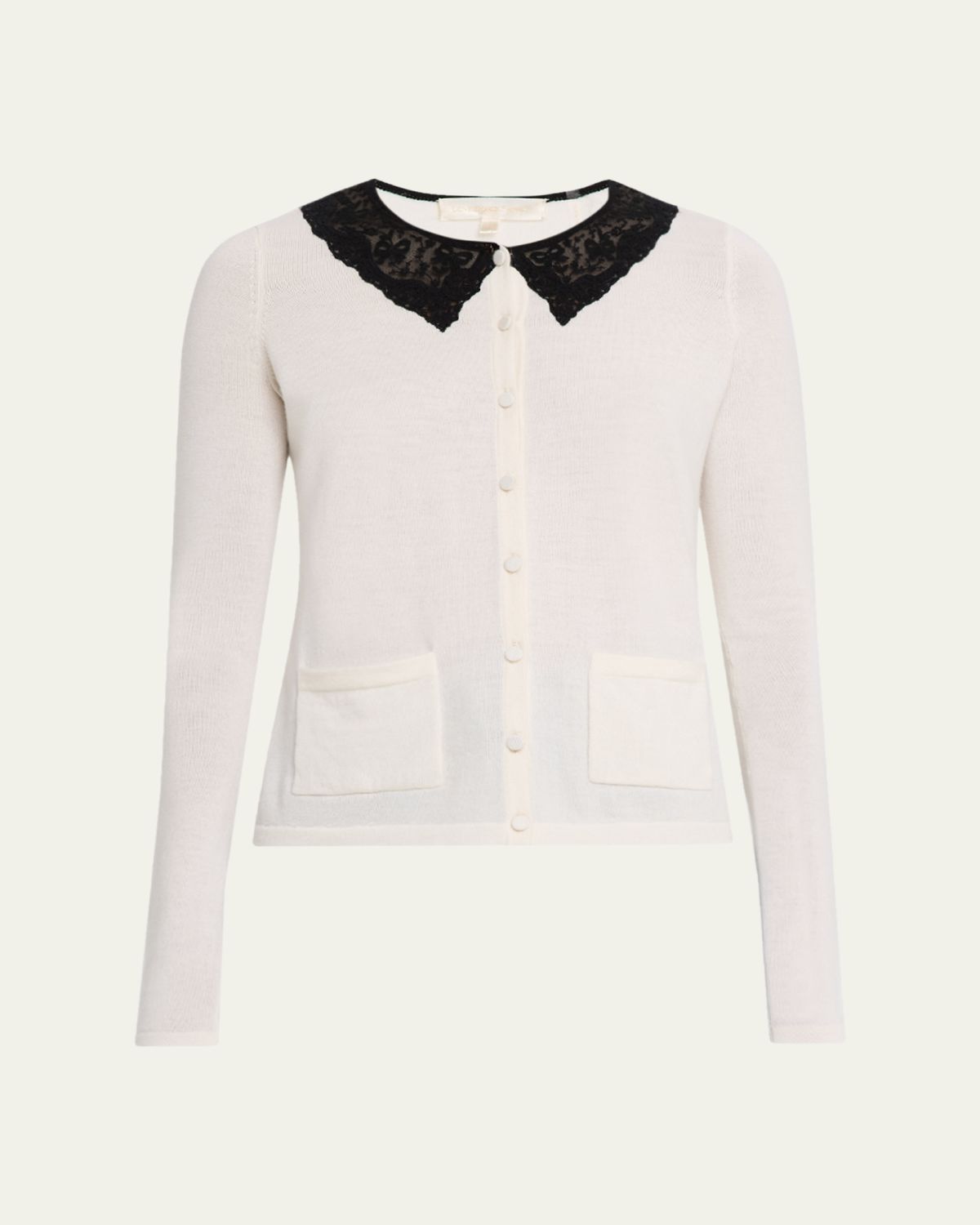 LoveShackFancy Lolani Wool Lace Collar Cardigan