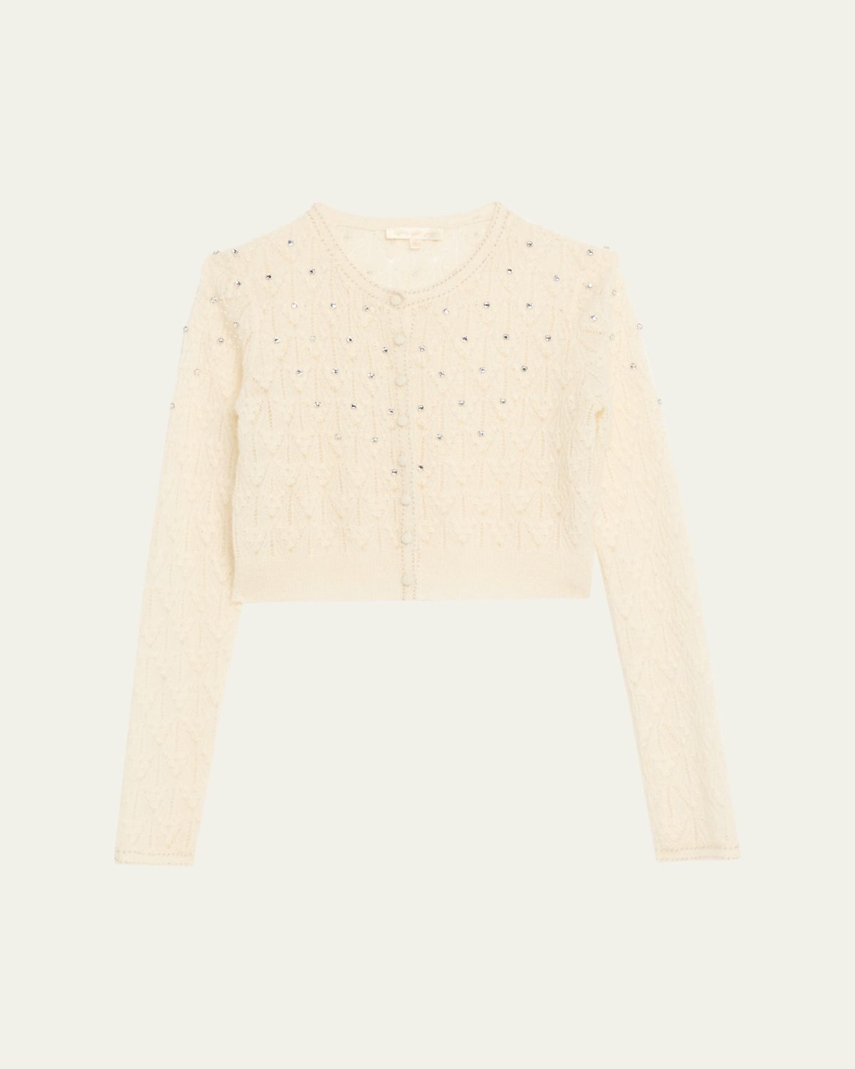 LoveShackFancy Calico Embellished Pointelle Cardigan