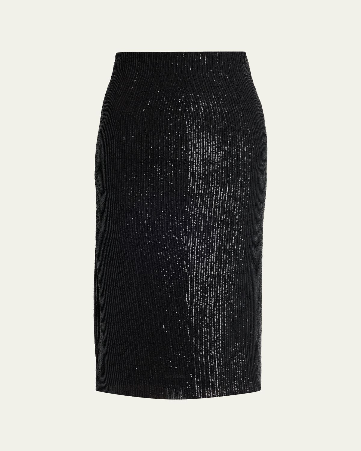 Kiton Striped Sequined Midi Pencil Skirt
