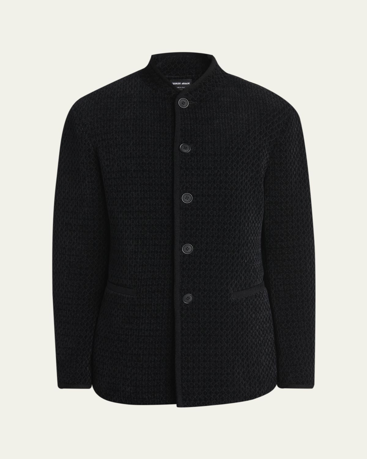 Giorgio Armani Men's Chenille Jersey Knit Jacket