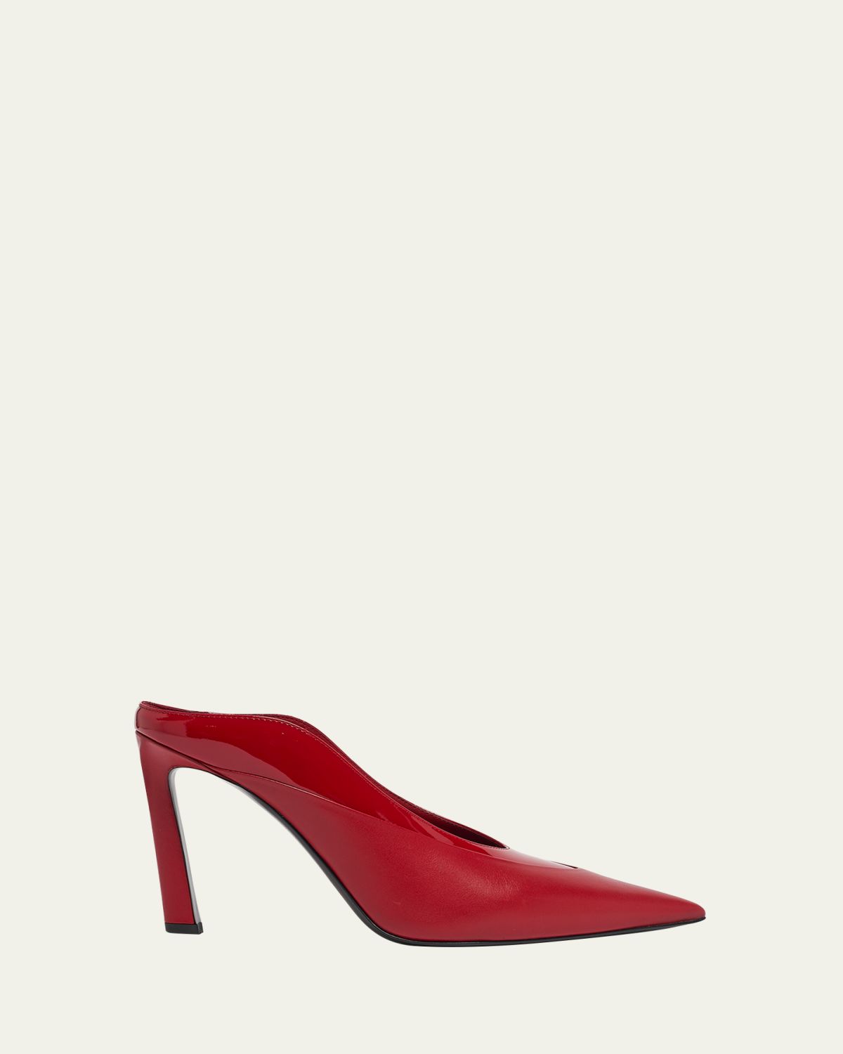 Givenchy Mixed Leather Pointed-Toe Mule Pumps