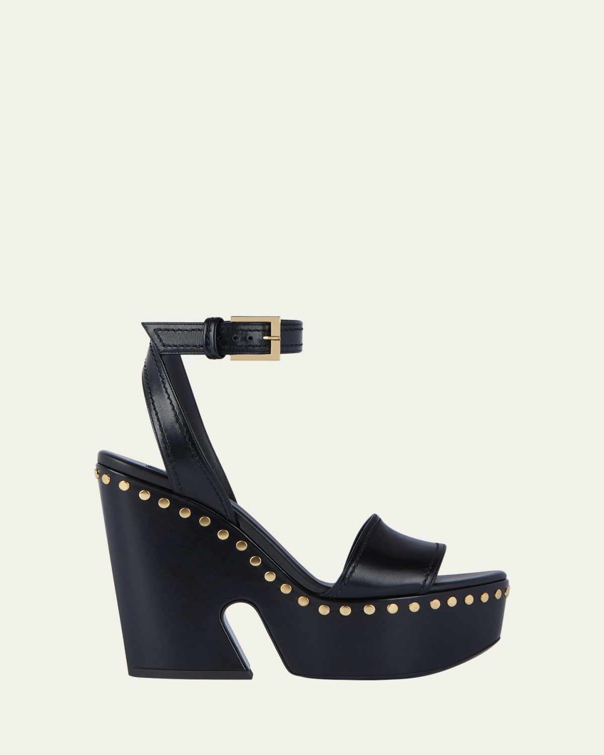 Givenchy 95mm Platform Leather Clog Sandals