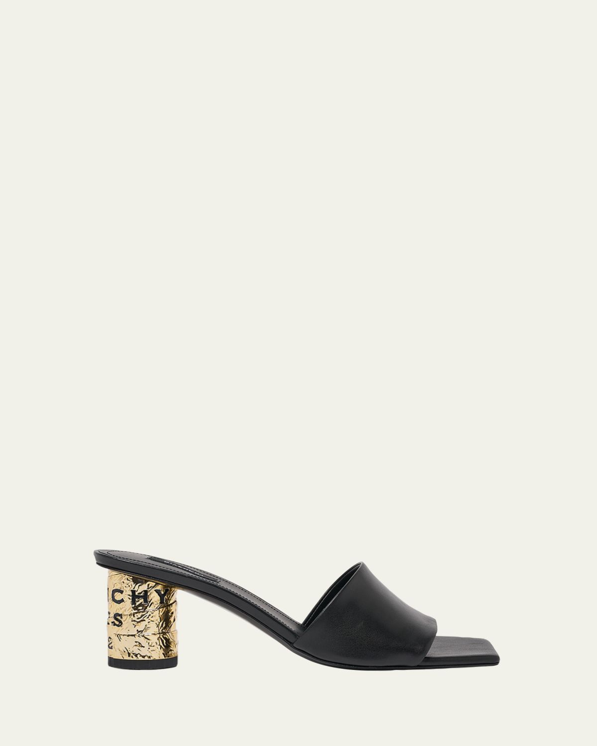 Givenchy 65mm Logo Heel Leather Mule Sandals