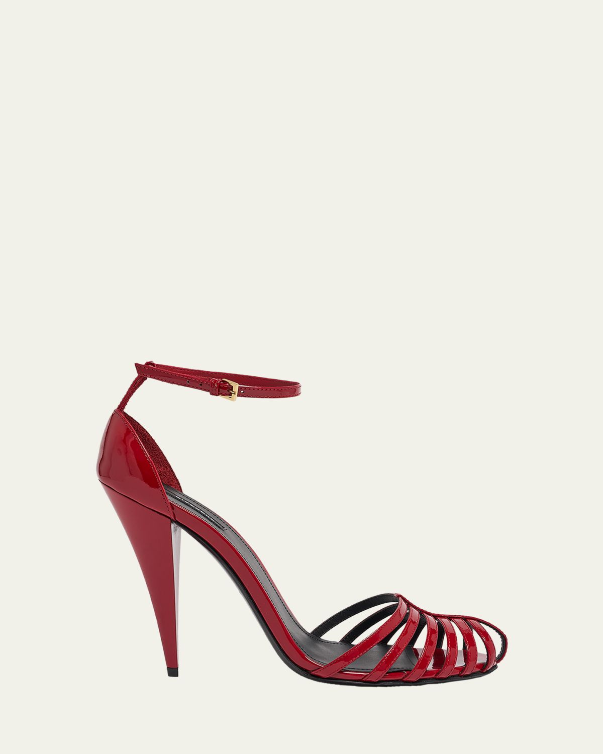 Givenchy 95mm Caged Patent Leather Pumps