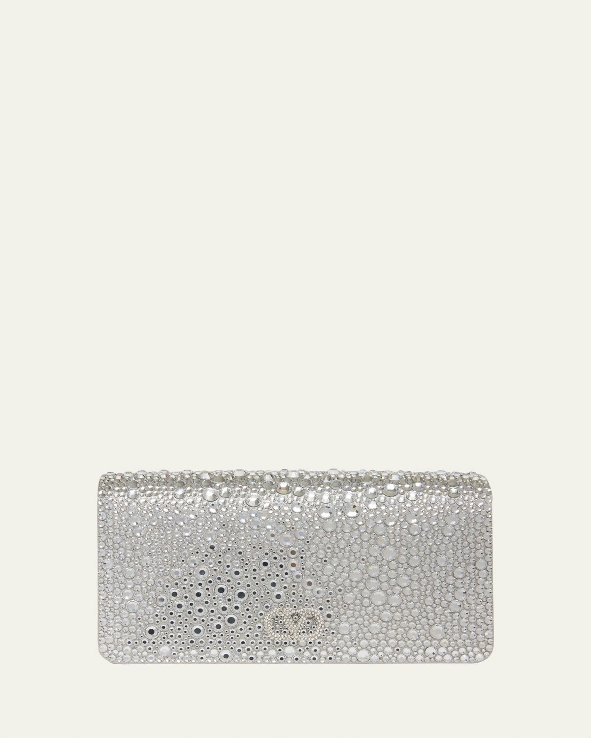 Valentino Garavani Crystal VLogo Clutch Bag