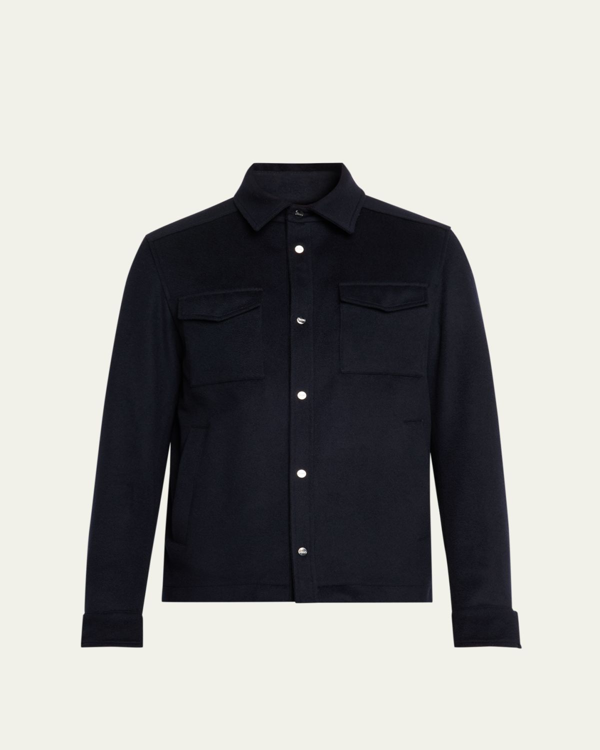 Herno Men 's Wool and Cashmere Shirt