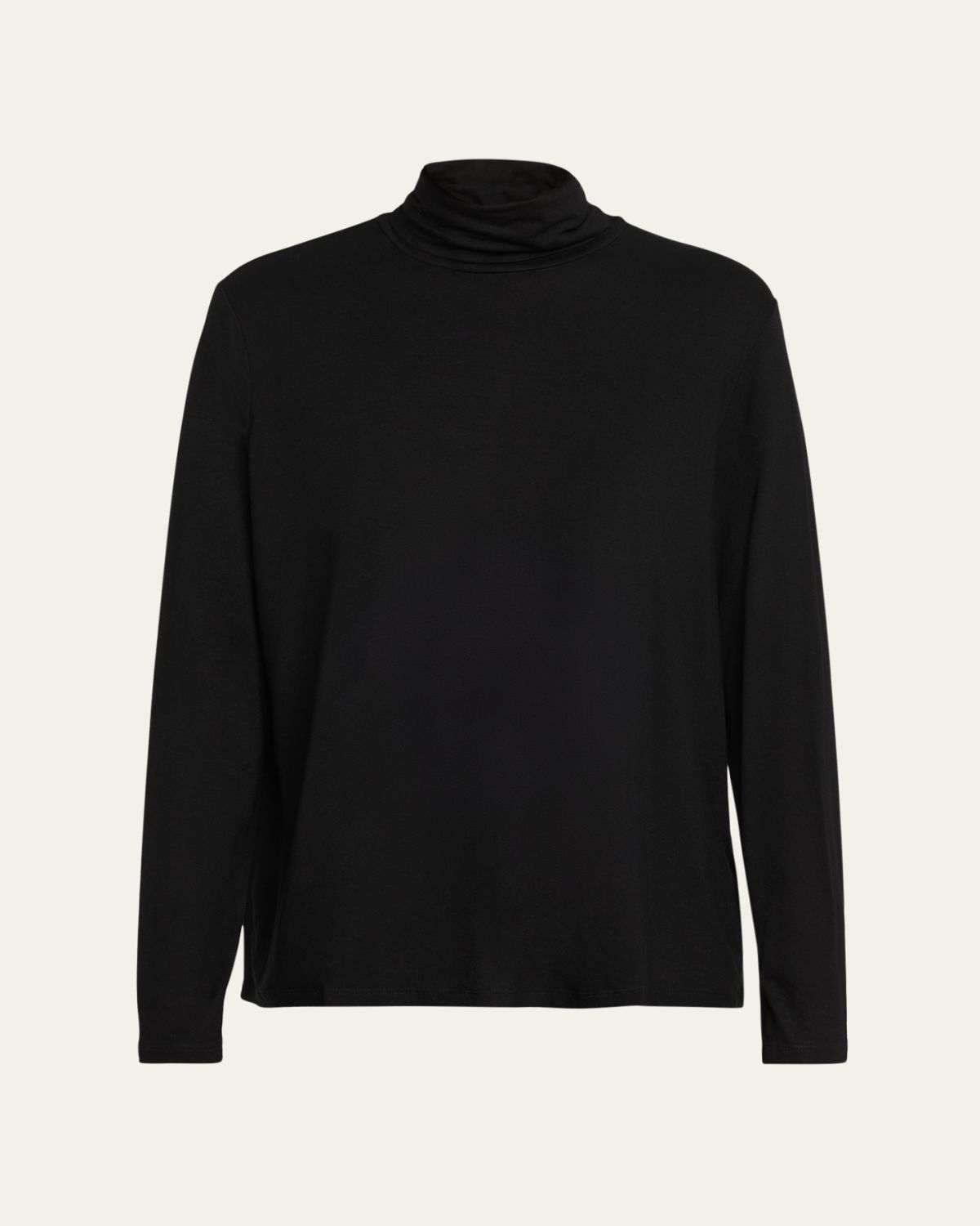 Majestic Filatures Soft Touch Pleated Long-Sleeve Turtleneck