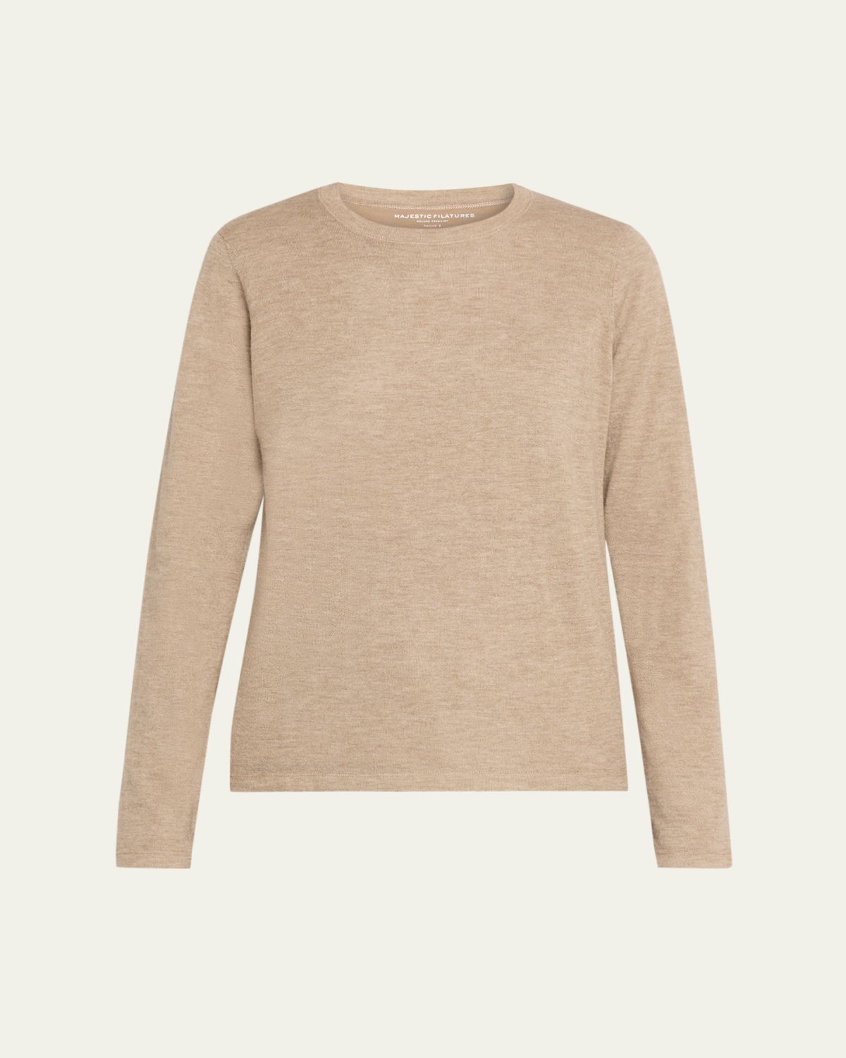 Majestic Filatures Cashmere Melange-Knit Crewneck