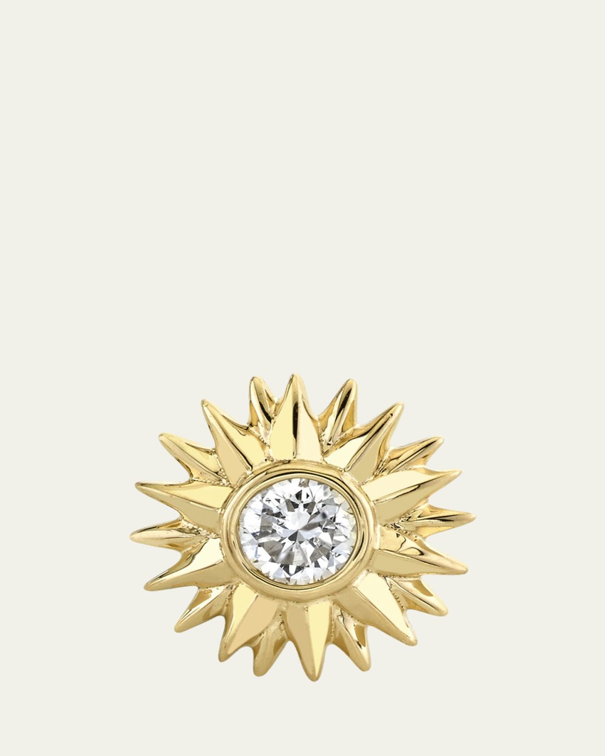 Sydney Evan 14K Yellow Gold Starburst Stud Earring, Single