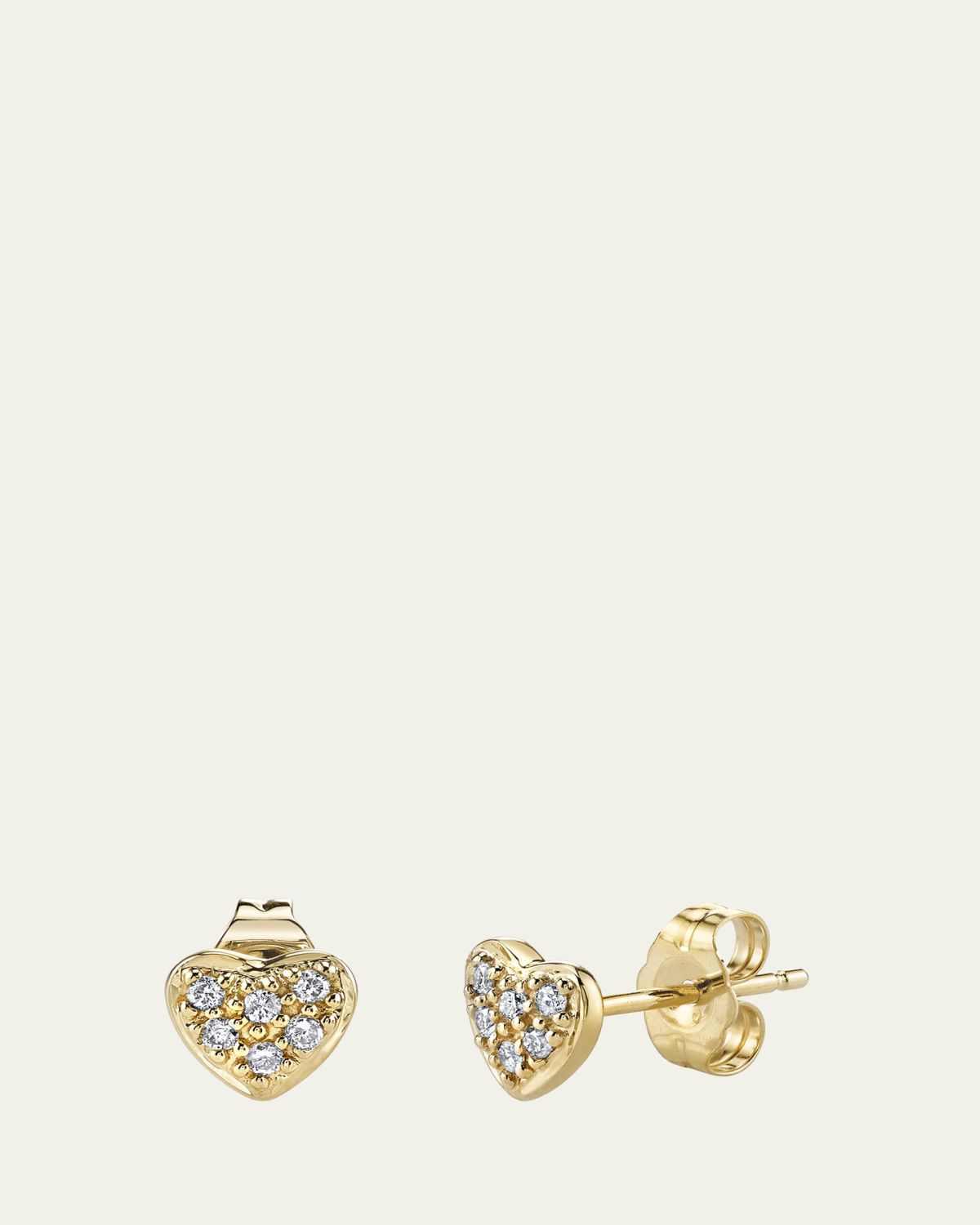 Sydney Evan 14K Yellow Gold Diamond Mini Heart Earring, Single