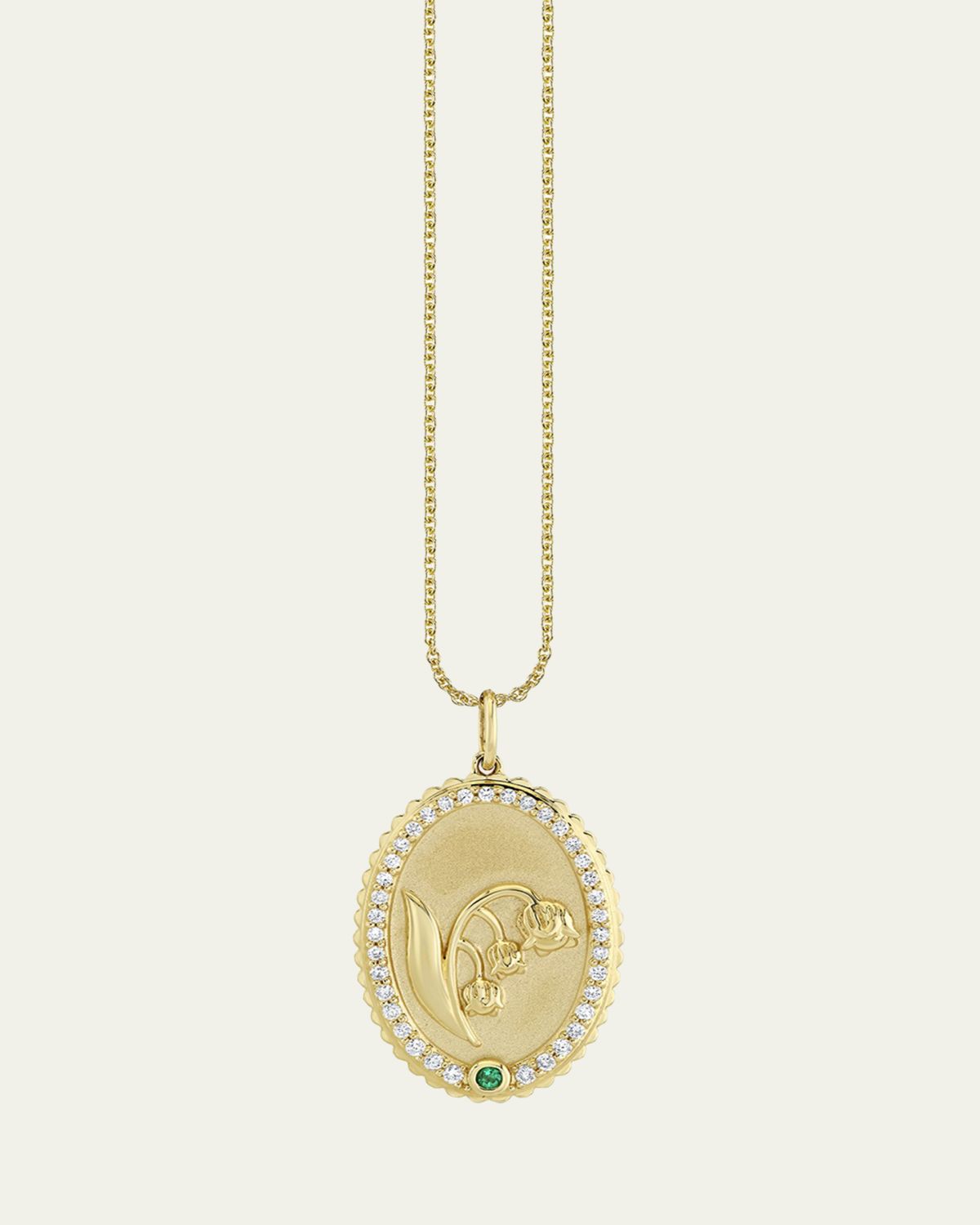 Sydney Evan 14K Gold Diamond Birth Flower Charm Necklace, May