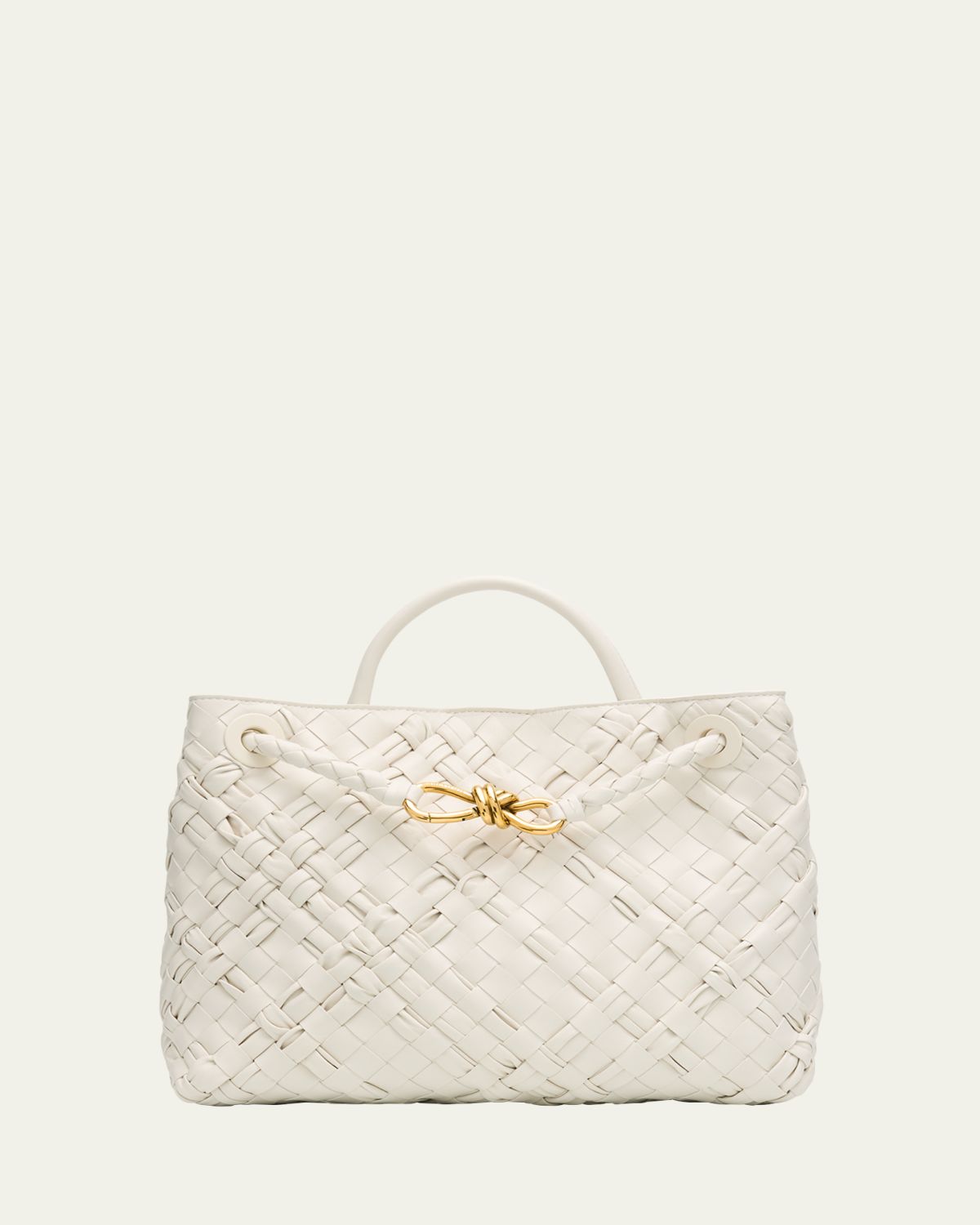 Bottega Veneta Small Andiamo Intrecciato Leather Top-Handle Bag