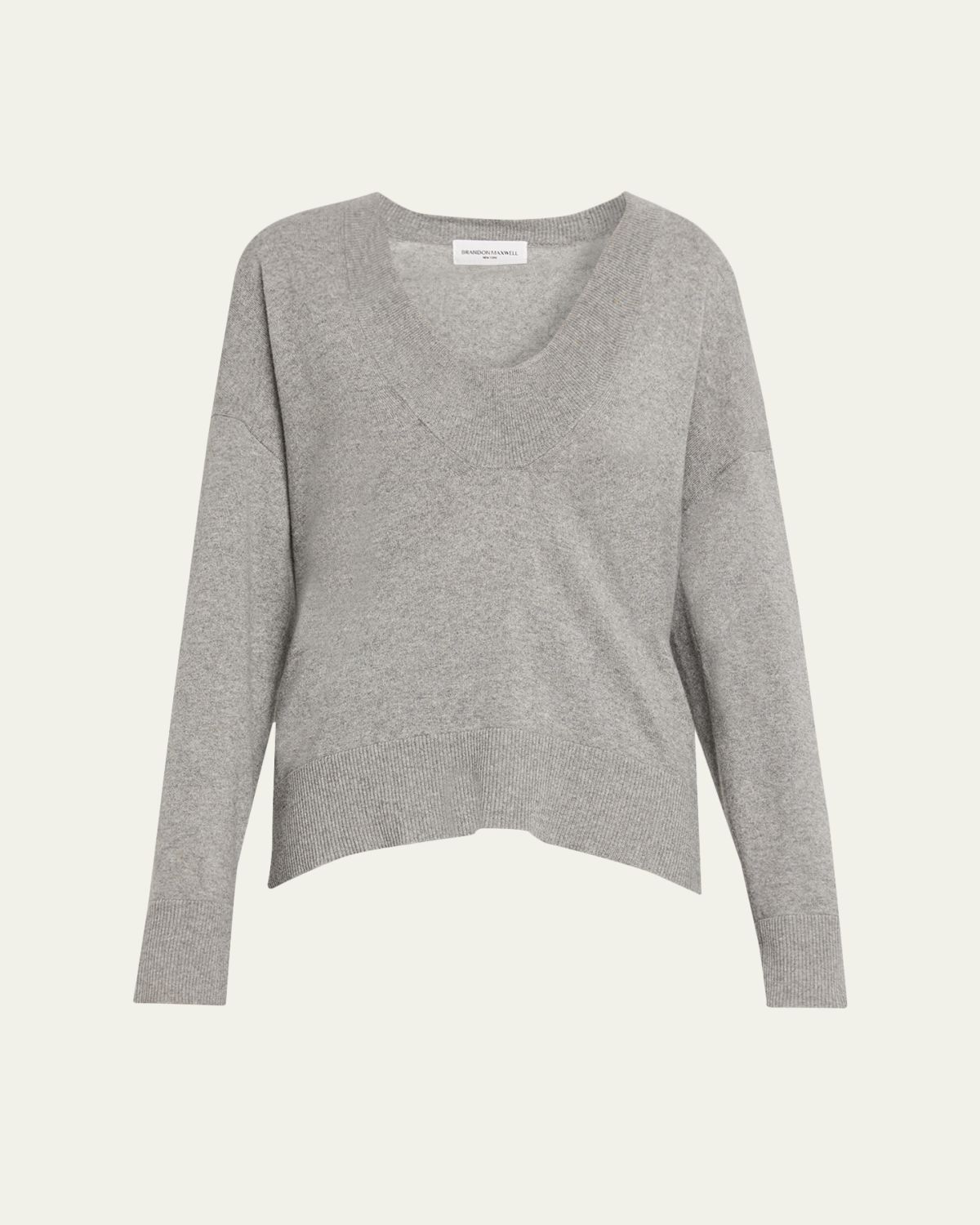 Brandon Maxwell Rivers V-Neck Cashmere Sweater