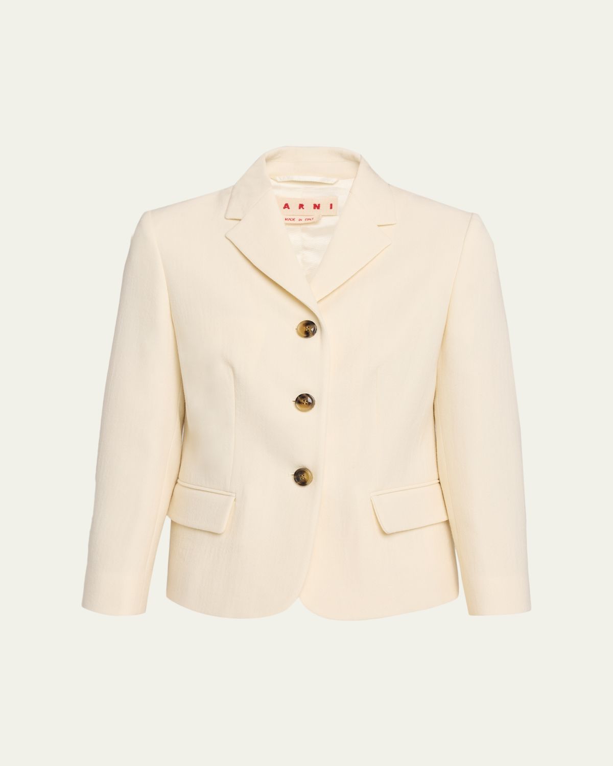 Marni Double Wool Crepe Single-Breasted Blazer Jacket