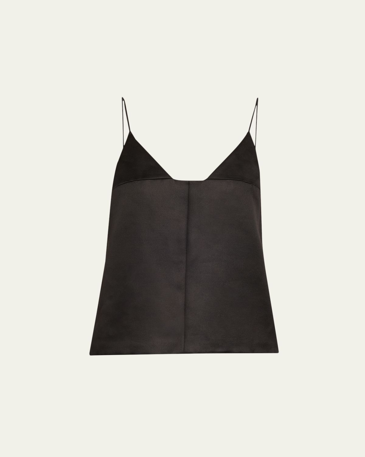 Brandon Maxwell Bridges Silk Empire-Waist Tank Top