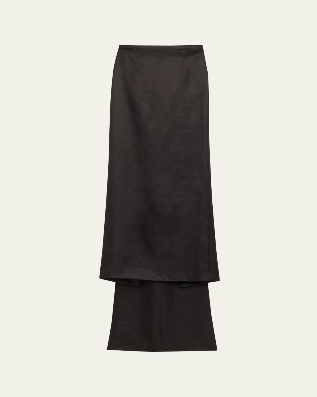 Brandon Maxwell Monroe Wool-Silk Train Maxi Skirt