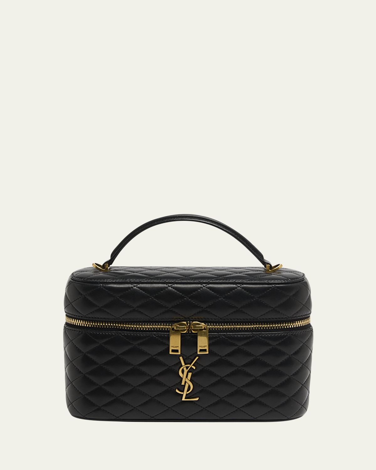 Saint Laurent Gaby Large YSL Vanity Bag in Quilted Leather