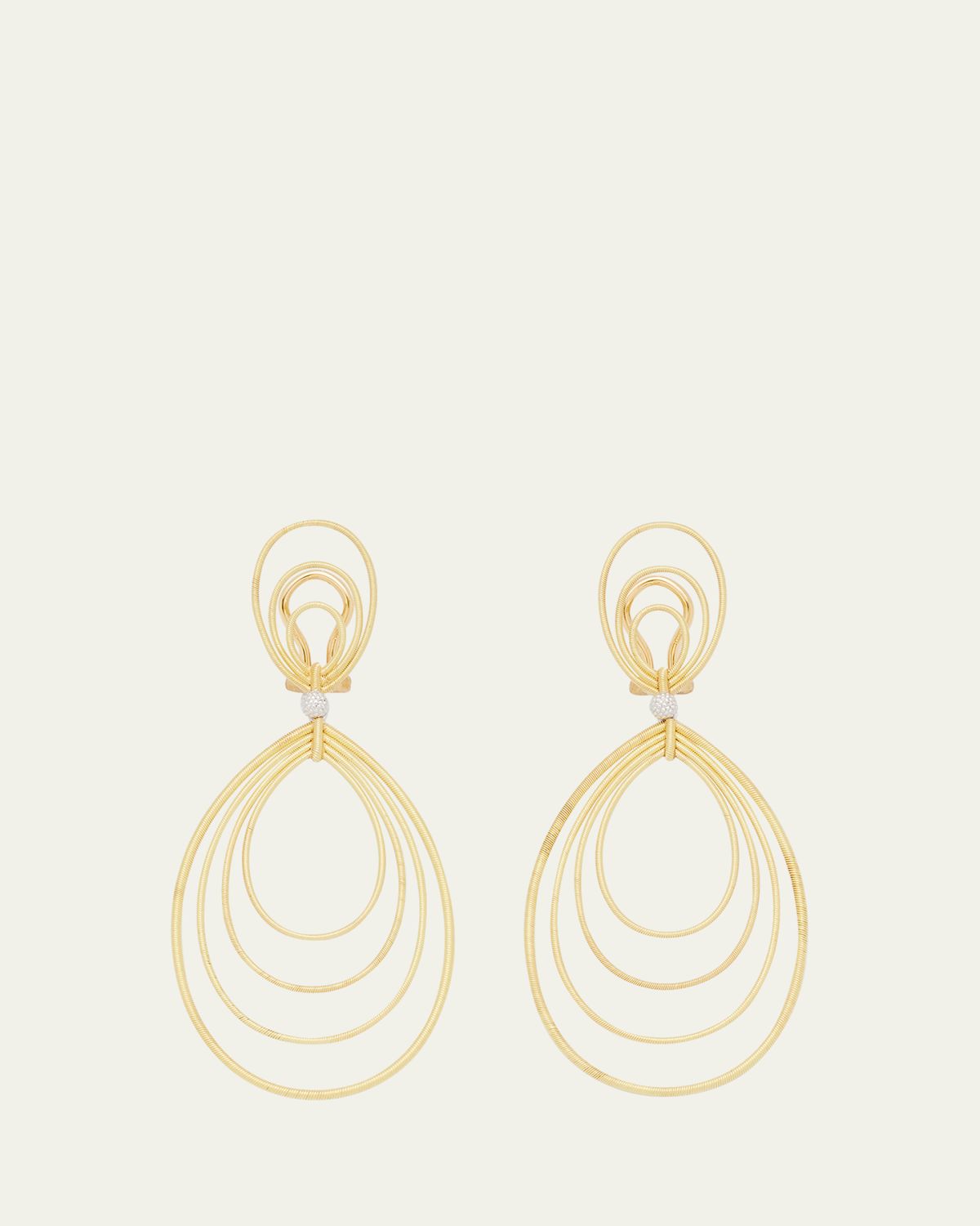 Buccellati Hawaii 18K Gold Pendant Earrings, 5cm | Thumbnail 5