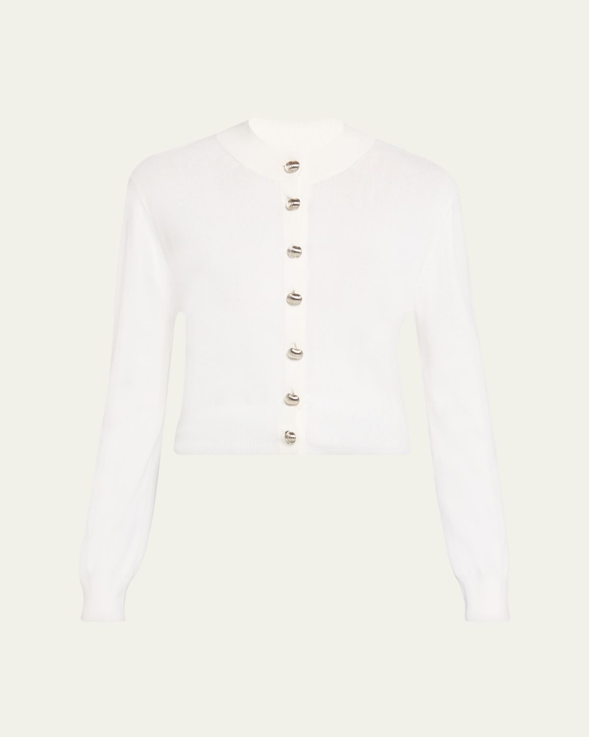 Brandon Maxwell Aubrey Crewneck Cardigan