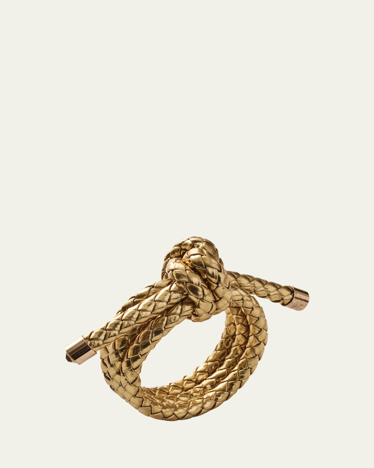 Kim Seybert Rope Knot Golden Faux Leather Napkin Ring
