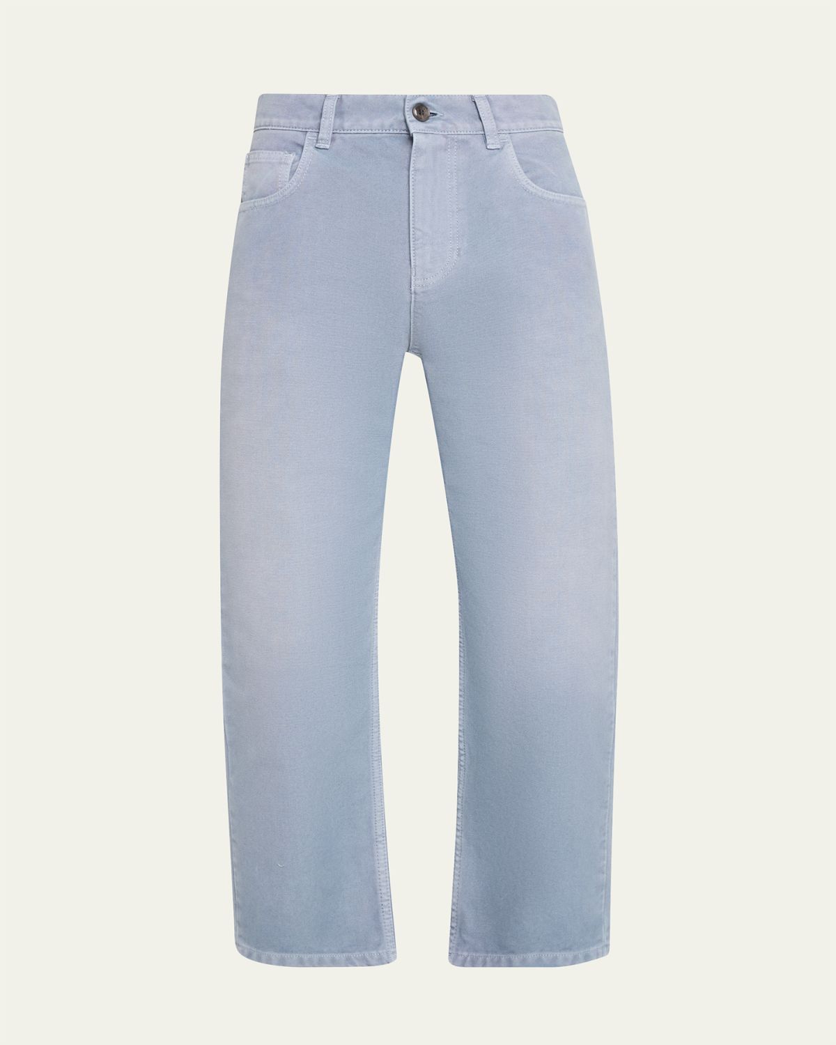 Marni Compact Cotton Canvas Straight-Leg Crop Pants