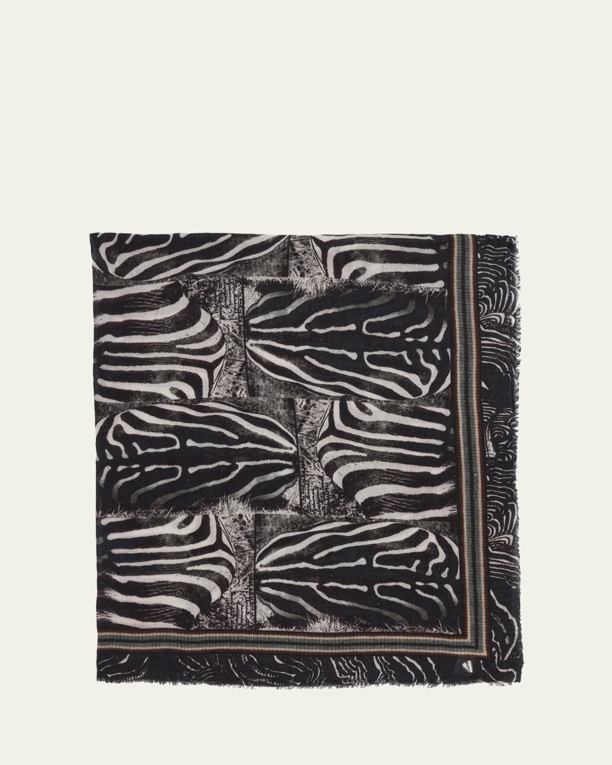 Faliero Sarti x Peter Beard Studio Zebra Print Stole