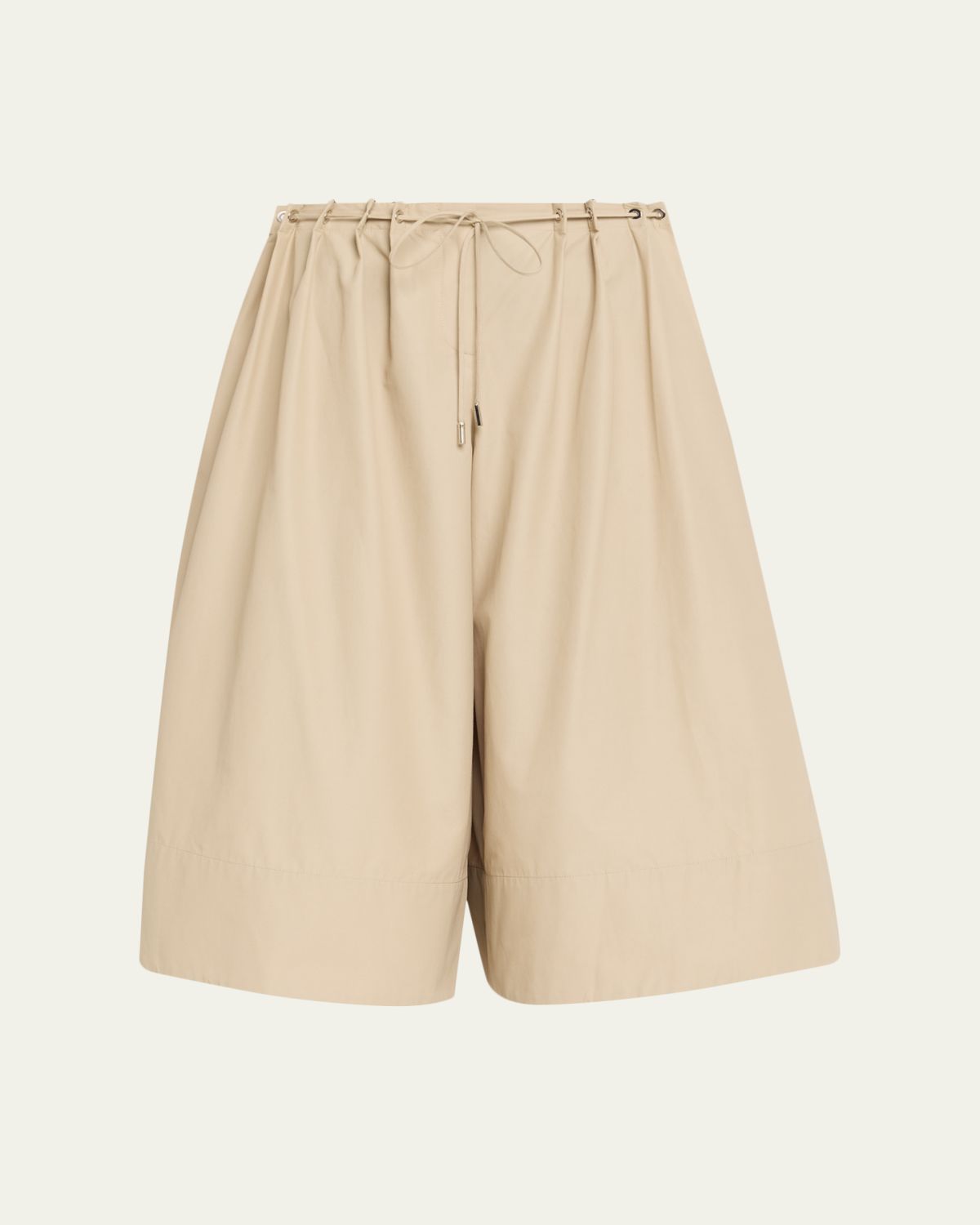Brandon Maxwell Sutton Drawstring Wide-Leg Bermuda Shorts