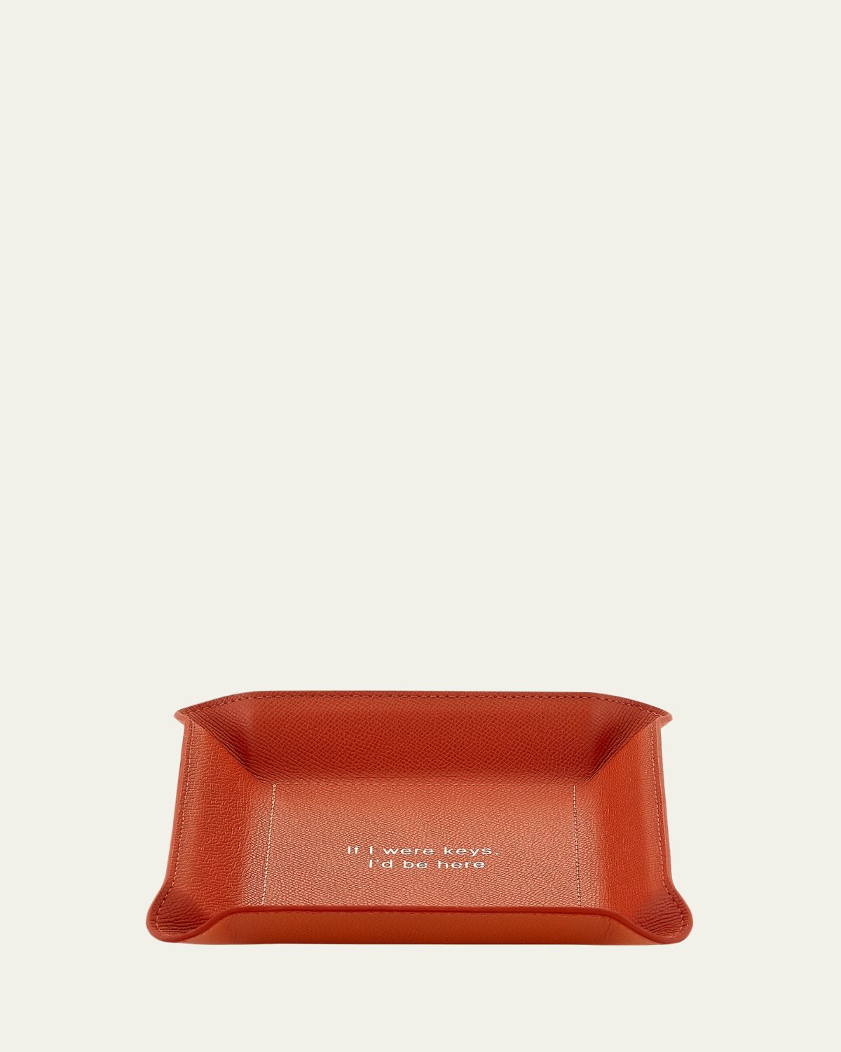 Graphic Image "If I Were Keys, I'd Be Here" Leather Valet Tray