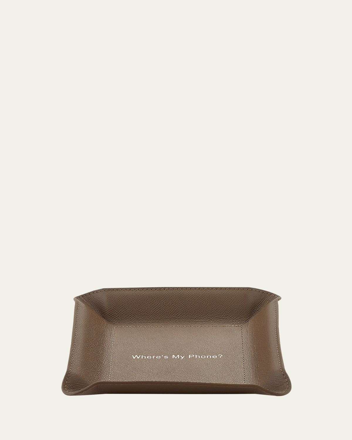 Graphic Image "Where's My Phone?" Leather Valet Tray