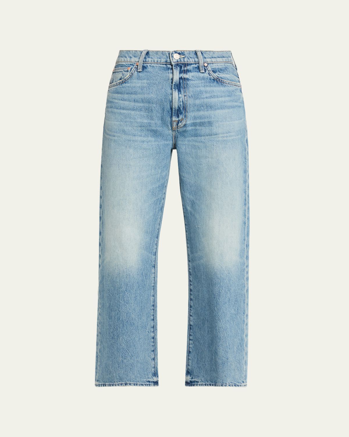 MOTHER The Dodger Flood Jeans with Embroidered Pockets