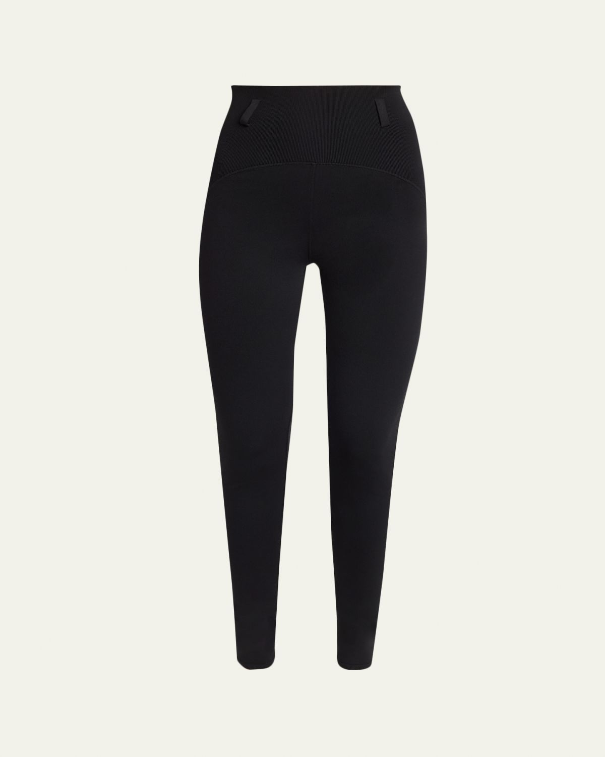 ALAIA High-Rise Rib Yoke Leggings