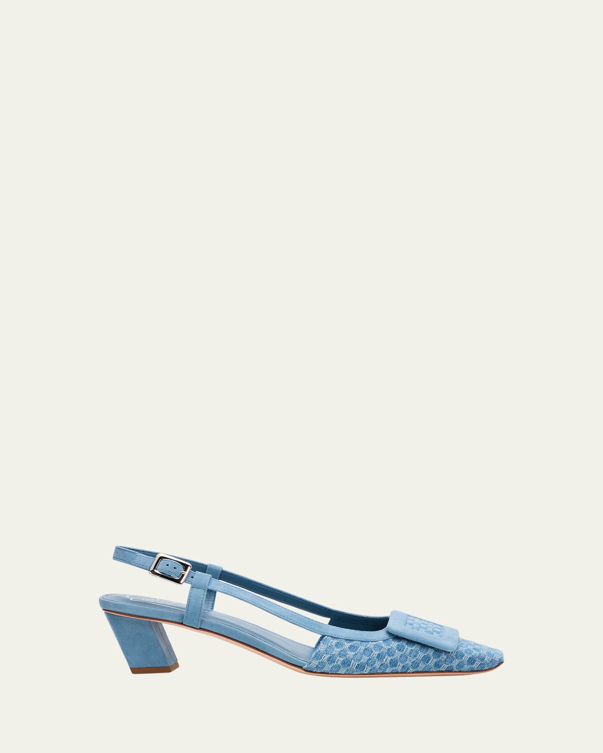 Roger Vivier 45mm Belle Vivier Denim Slingback Pumps