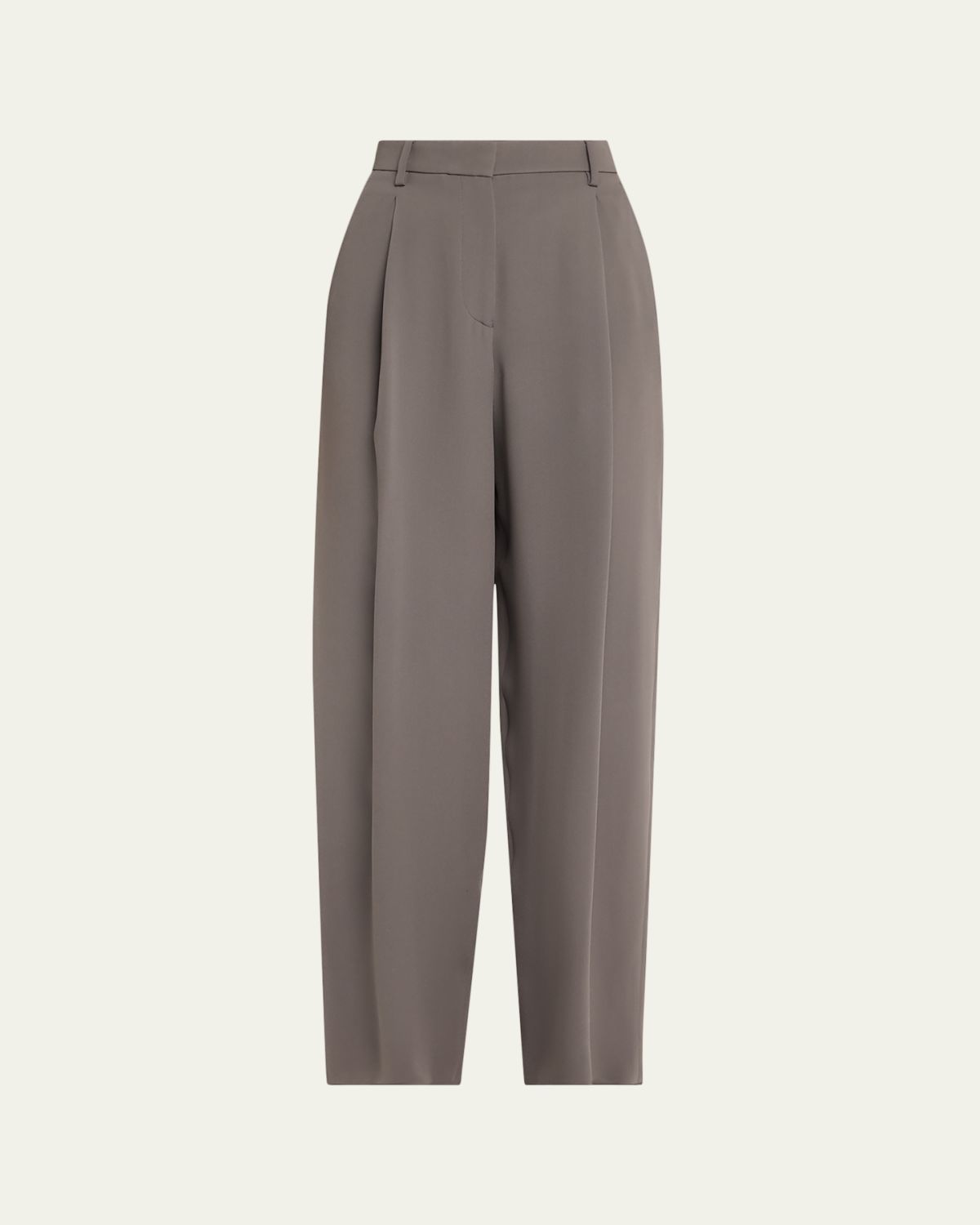 Giorgio Armani Washed Silk Pleated Trousers