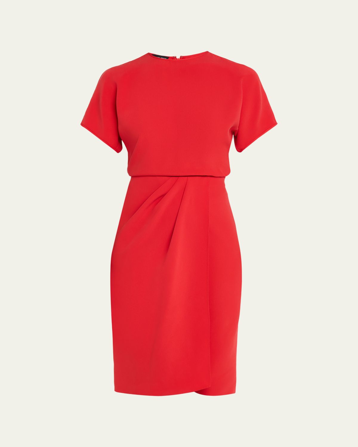 Giorgio Armani Washed Silk Asymmetric Midi Dress