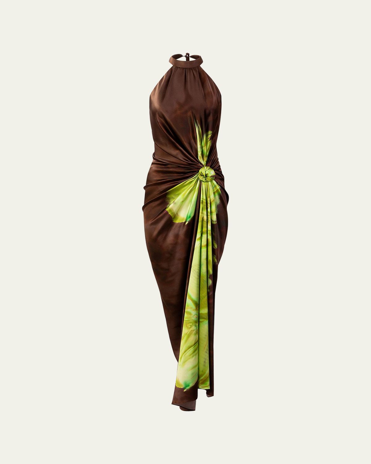 Silvia Tcherassi Tizziana Knotted Silk Halter Maxi Dress - Women's Clothing