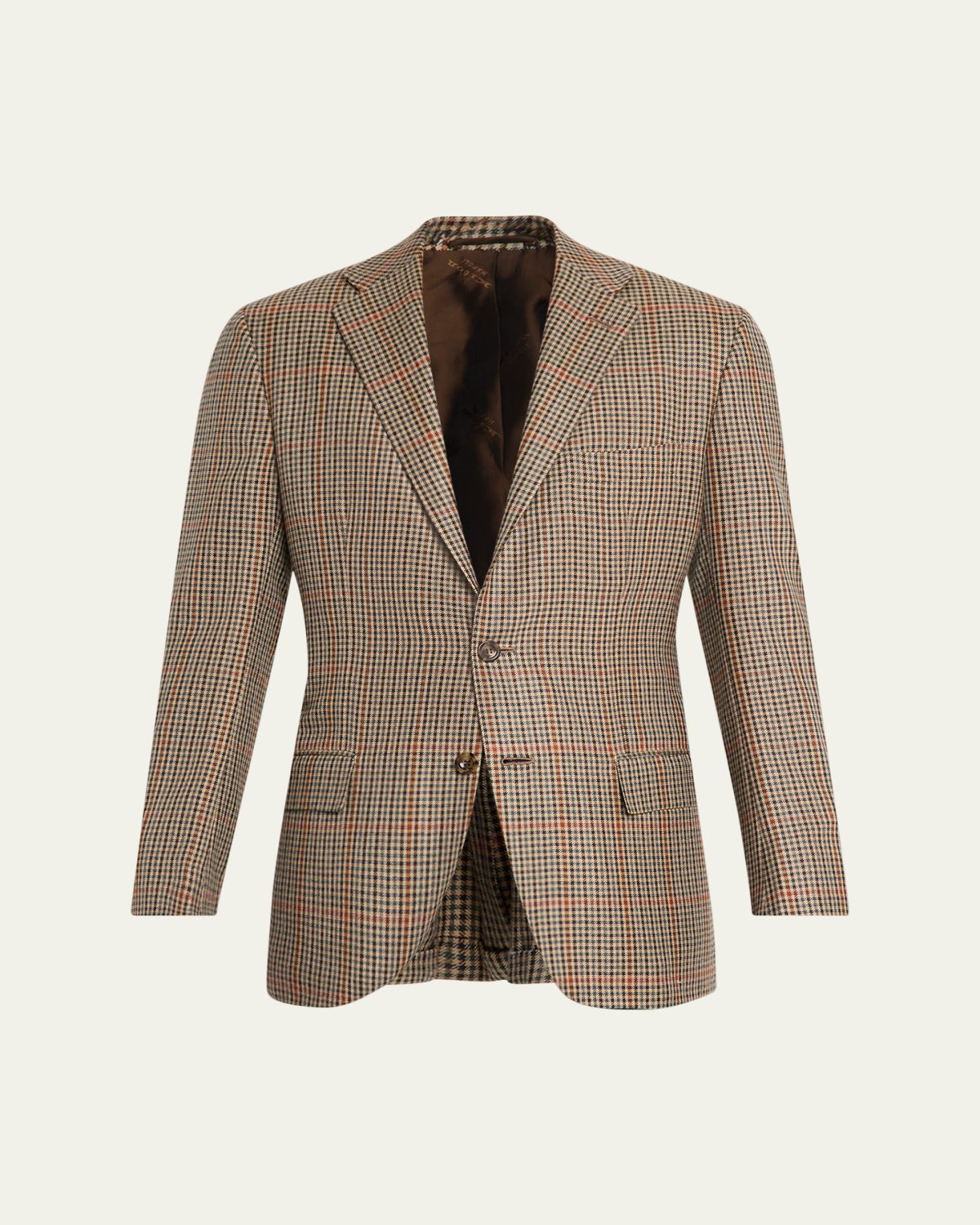 Kiton Men's Houndstooth Plaid Cashmere Sport Coat