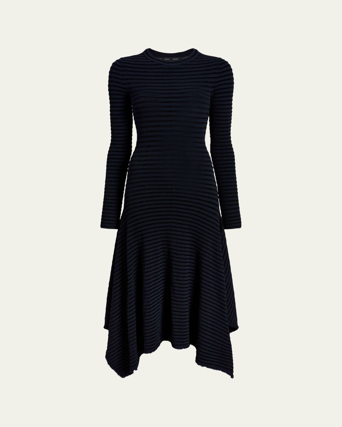 Proenza Schouler Didi Matte Viscose Velvet Stripe Dress