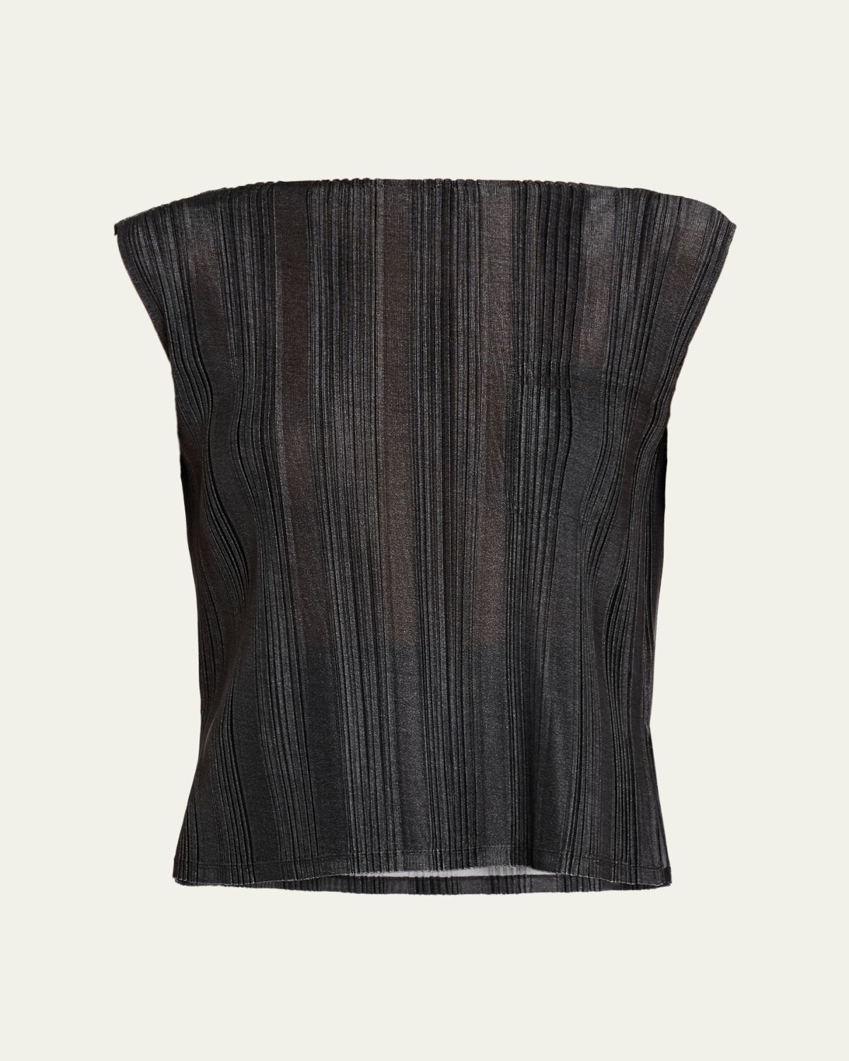 Giorgio Armani Plisse Jersey Sleeveless Top