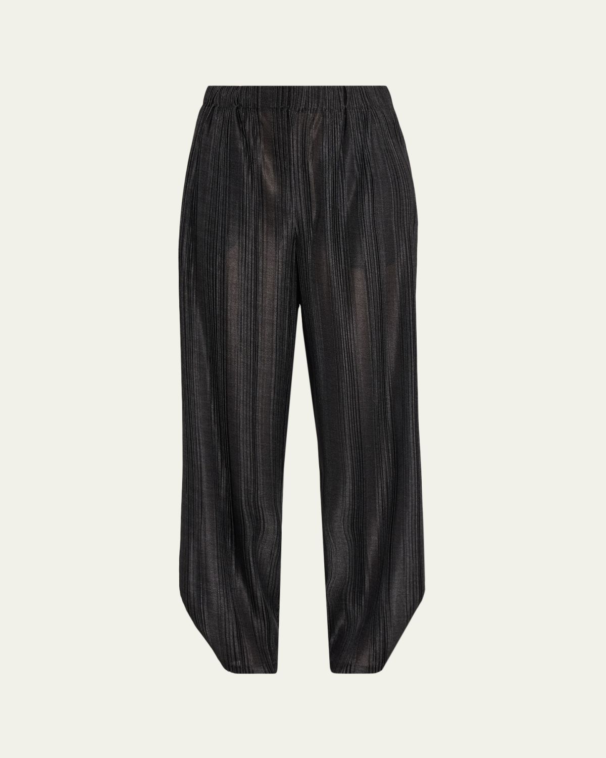 Giorgio Armani Tapered Plisse Jersey Trousers