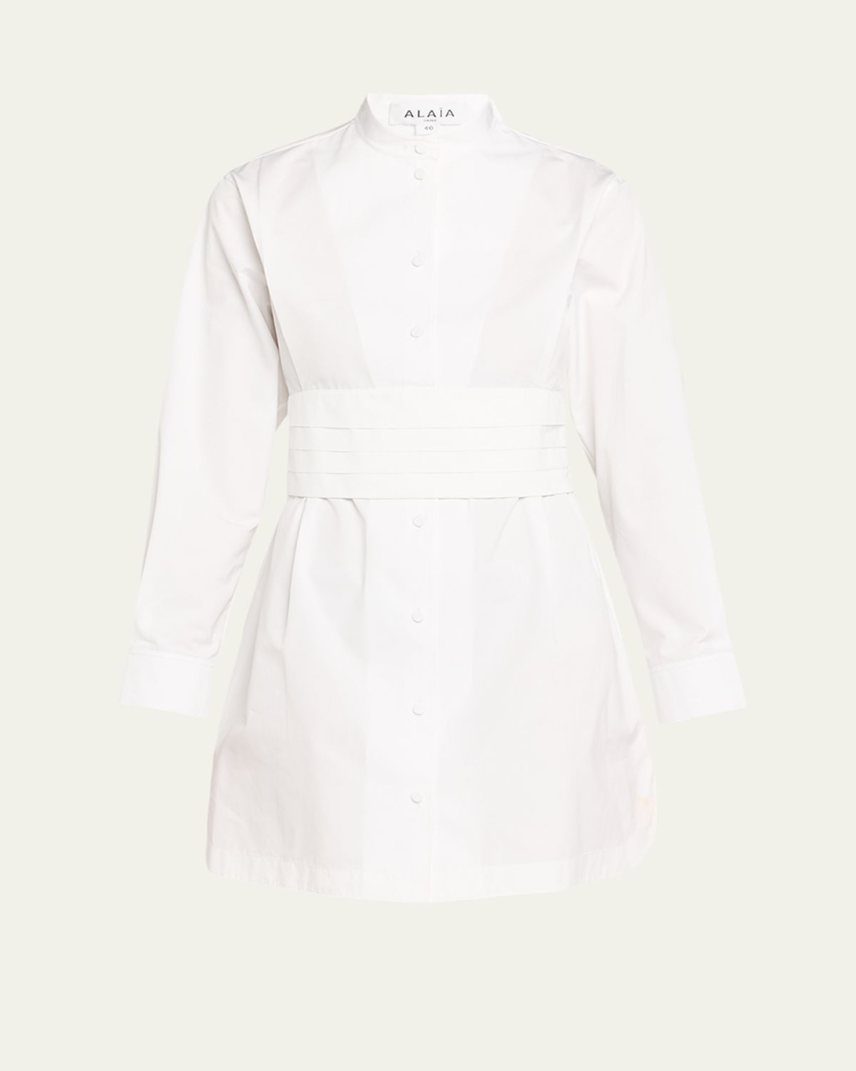 ALAIA Cummerbund Mini Shirtdress