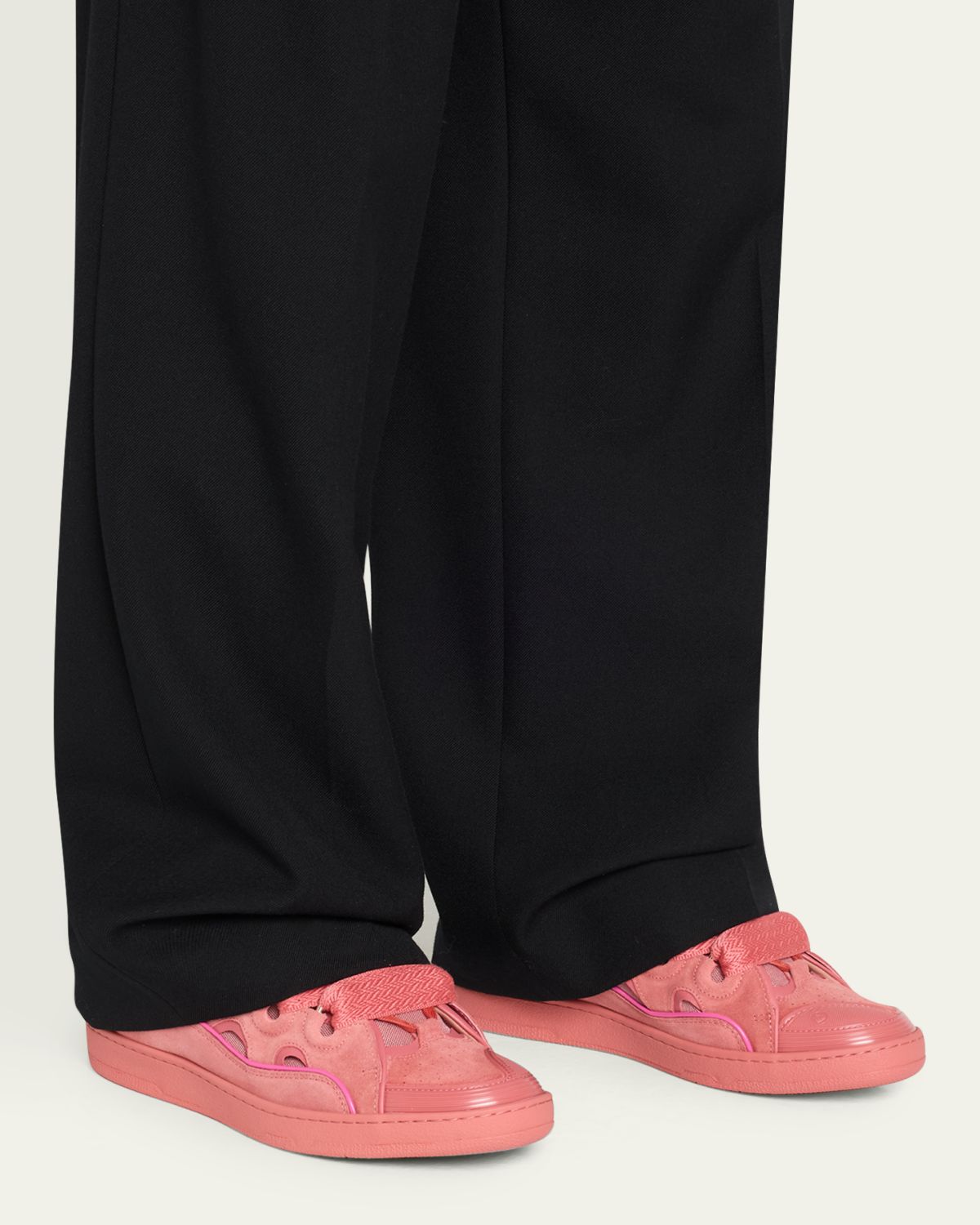 Dries Van Noten Men's Destin Mixed Leather Retro Sneakers | Thumbnail 2 Dries Van Noten Men's Destin Mixed Leather Retro Sneakers | Thumbnail 2
