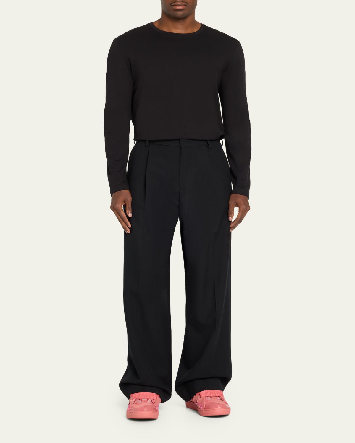 Dries Van Noten Men's Destin Mixed Leather Retro Sneakers | Thumbnail 3 Dries Van Noten Men's Destin Mixed Leather Retro Sneakers | Thumbnail 3