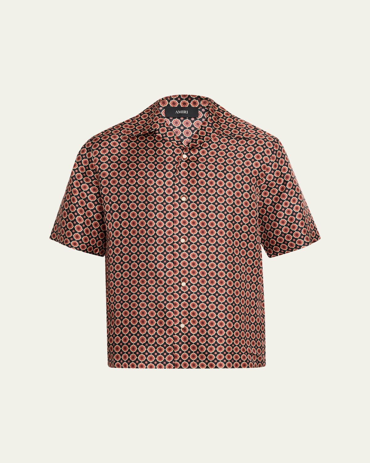 Amiri Men 's Silk Medallion Camp Shirt