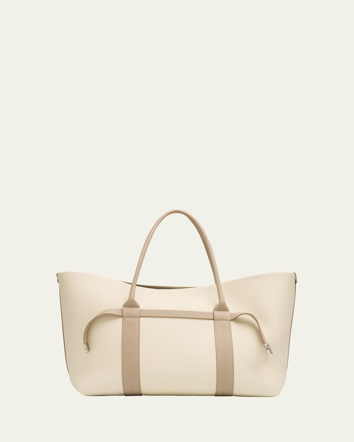 Loro Piana Ghiera Large Leather Shopper Tote Bag